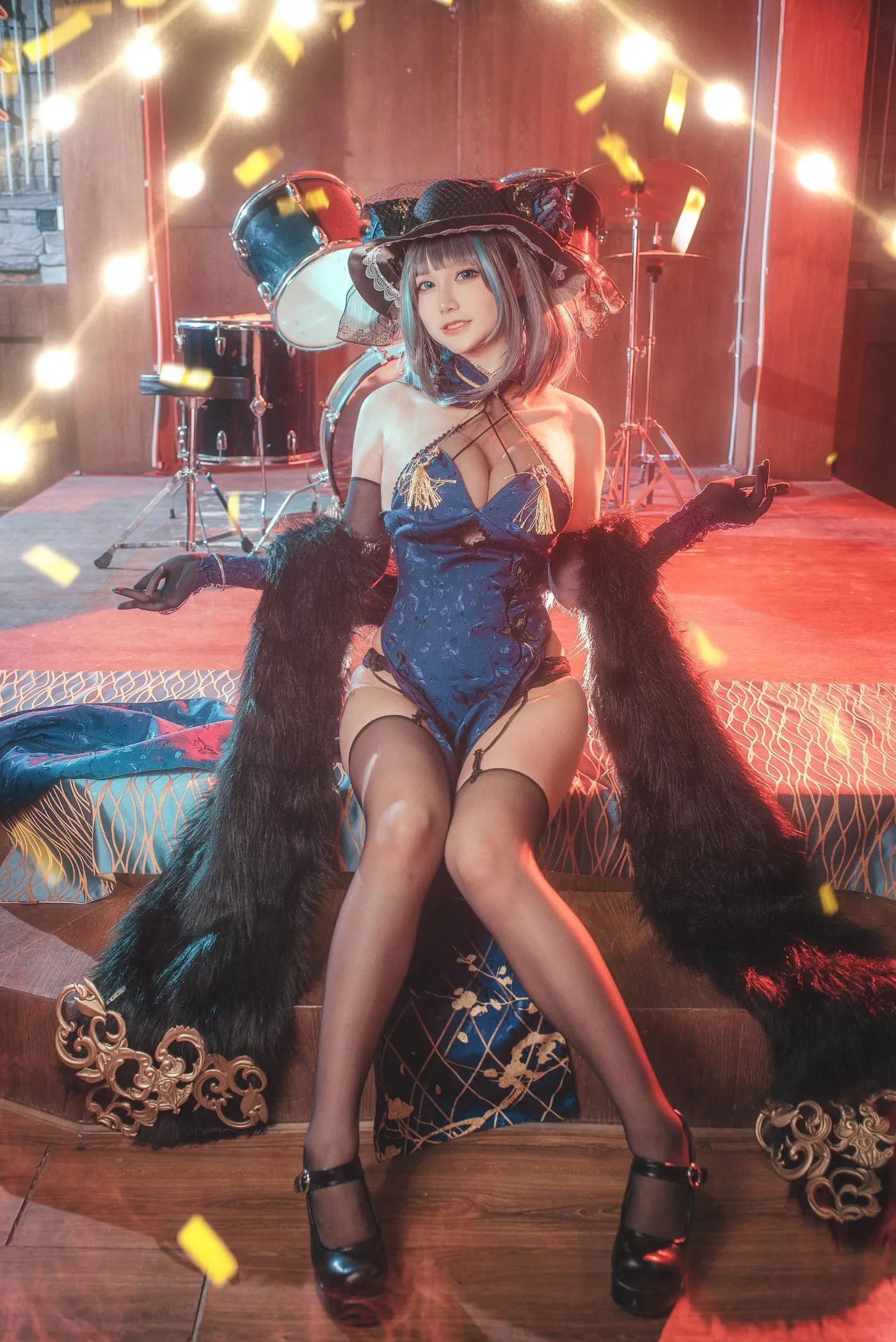 仙九Airi – NO.14 柴郡旗袍 [22P]插图2